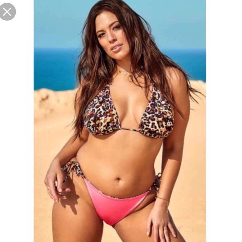 TOP: leopard and hot pink string bikini top